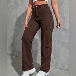 SHEIN Chocolate Brown Cargo Pants 🤎